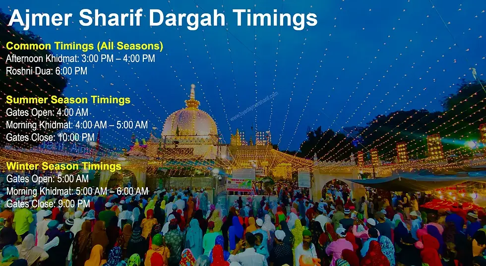 ajmer sharif dargah timing details picture