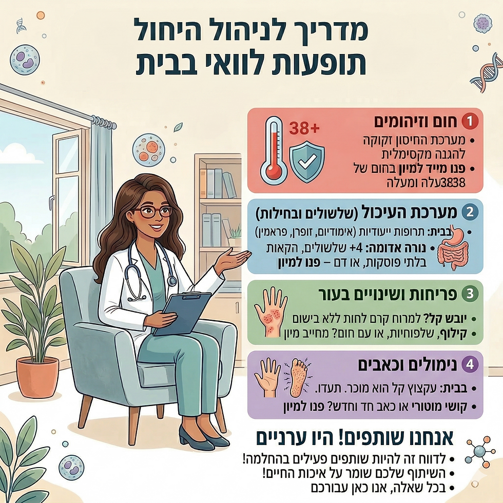 המדריך המלא לניהול תופעות לוואי בבית: מתי זה "חלק מהתהליך" ומתי עוצרים הכל?