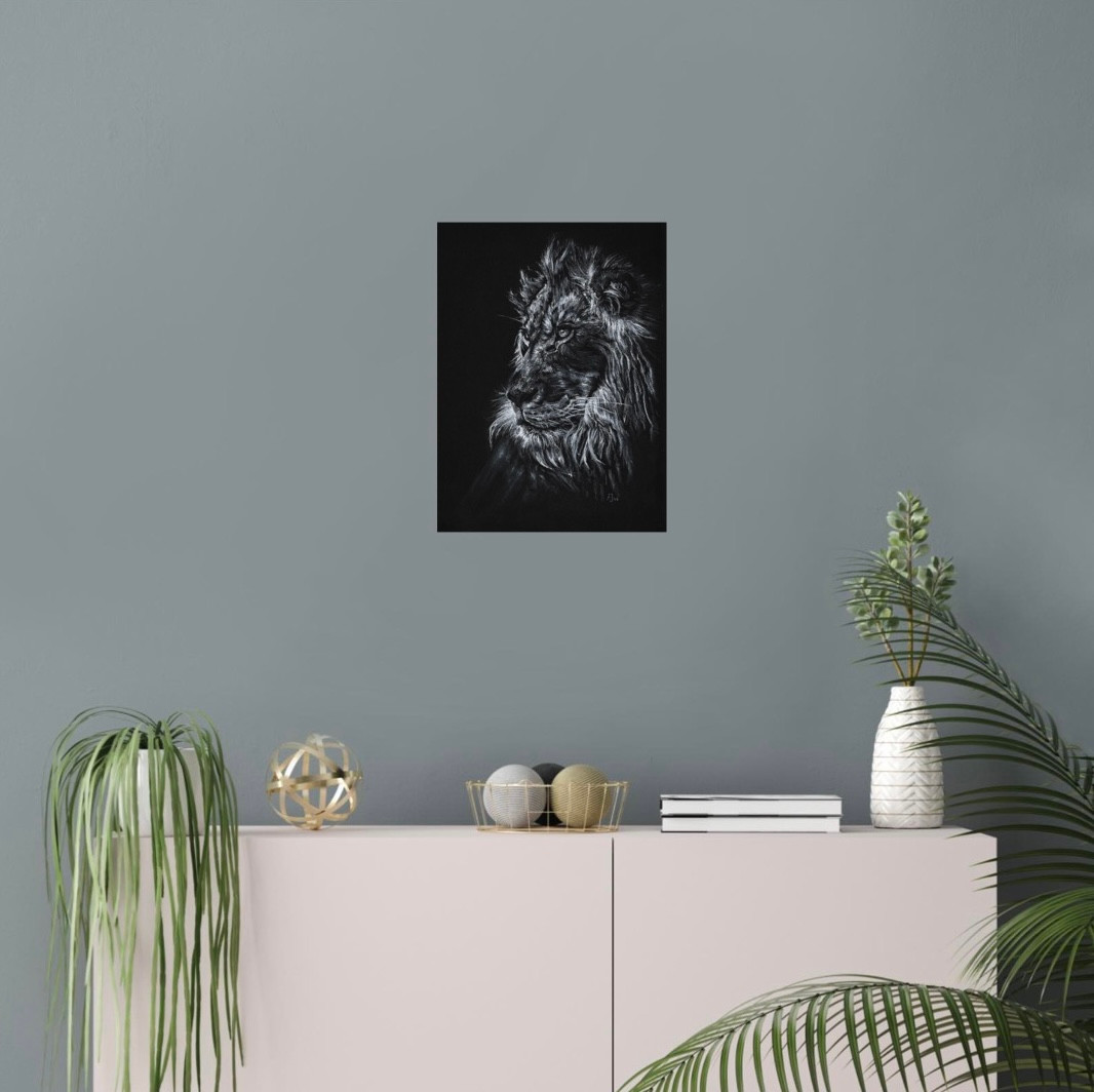 African Lion Print
