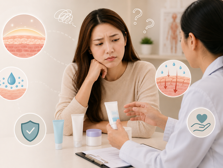 Woman wondering why eczema treatment is not working despite using prescribed creams