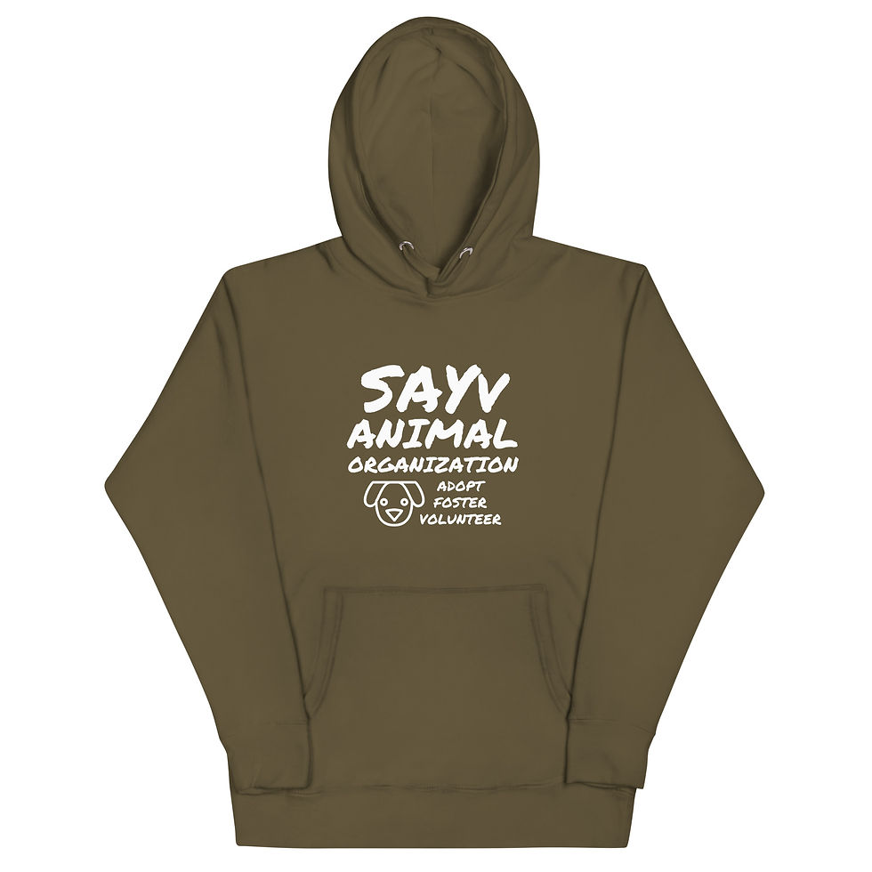 Thumbnail: SAYv Animal Org (foster, adopt, volunteer) Unisex hoodie with hood
