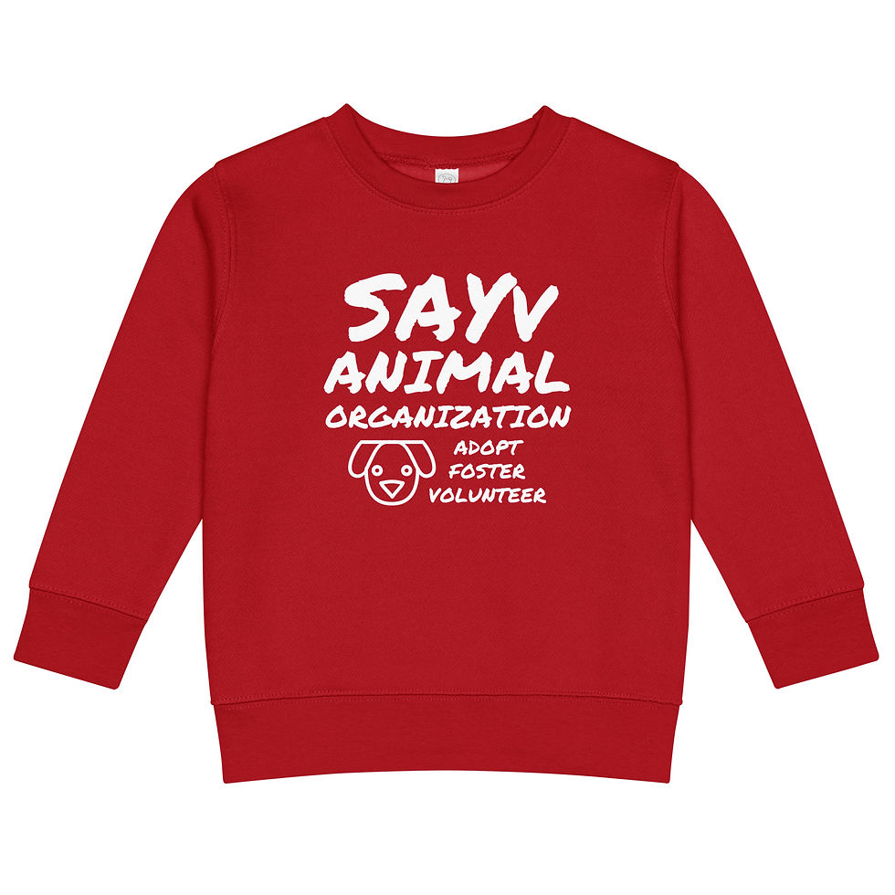 Thumbnail: SAYv (adopt, foster, volunteer) - Kids crew neck sweatshirt