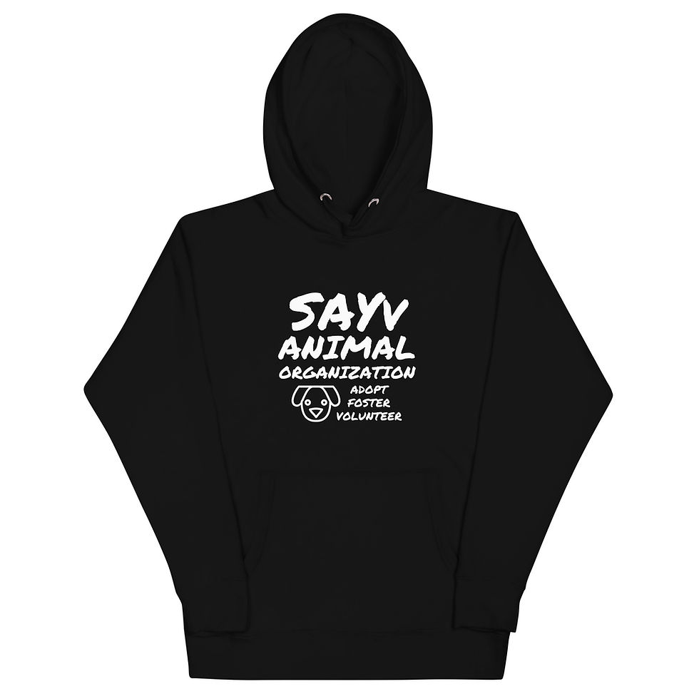 Thumbnail: SAYv Animal Org (foster, adopt, volunteer) Unisex hoodie with hood