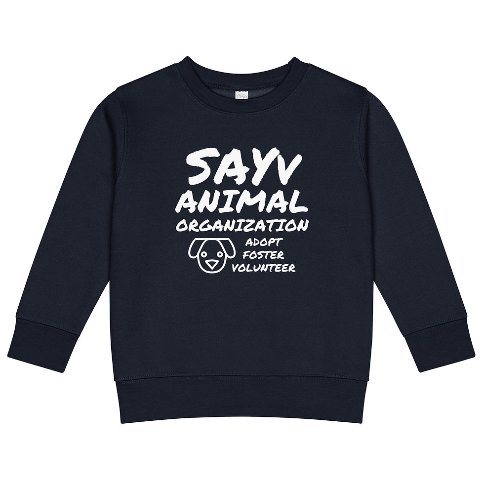 Thumbnail: SAYv (adopt, foster, volunteer) - Kids crew neck sweatshirt