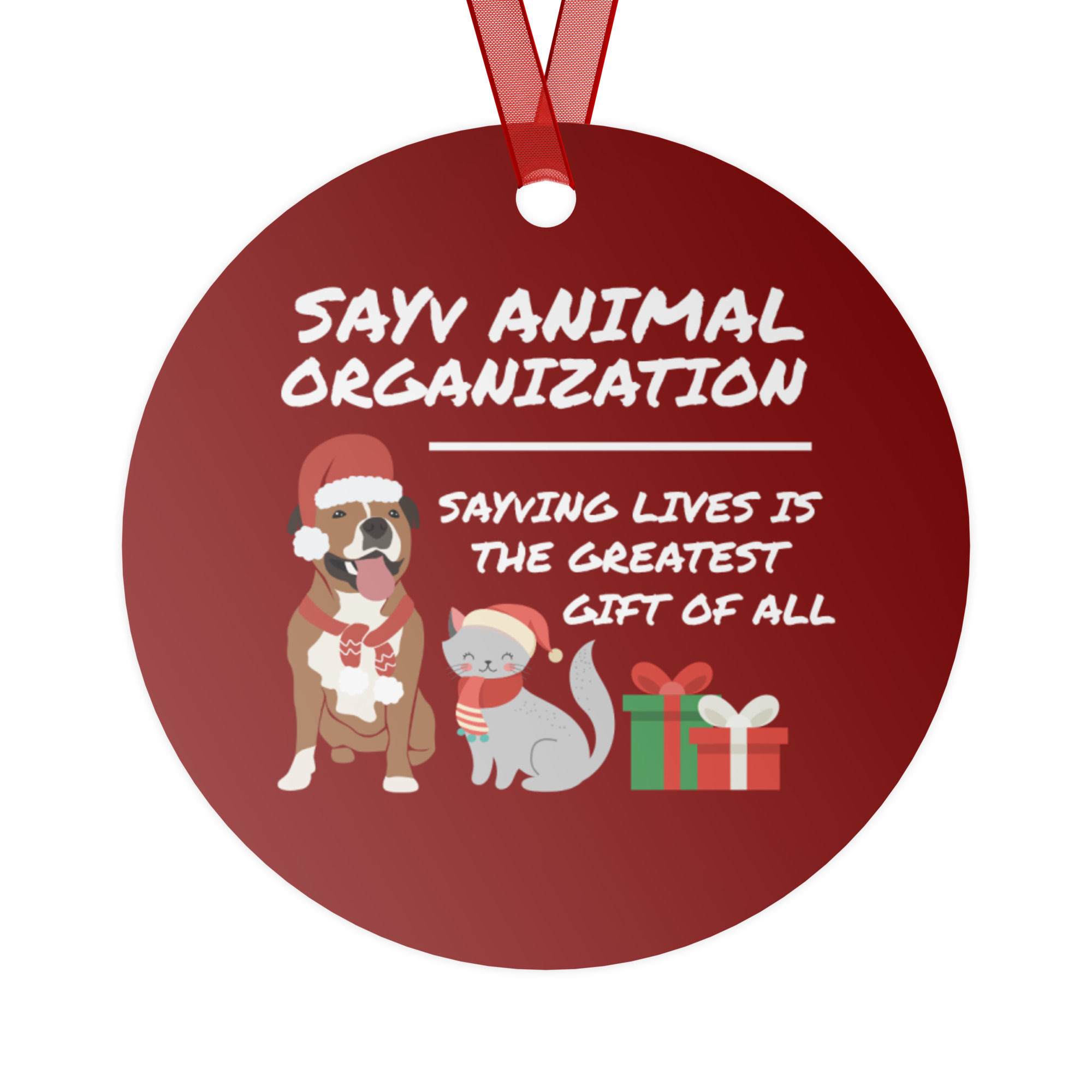 Double-sided aluminum ornaments