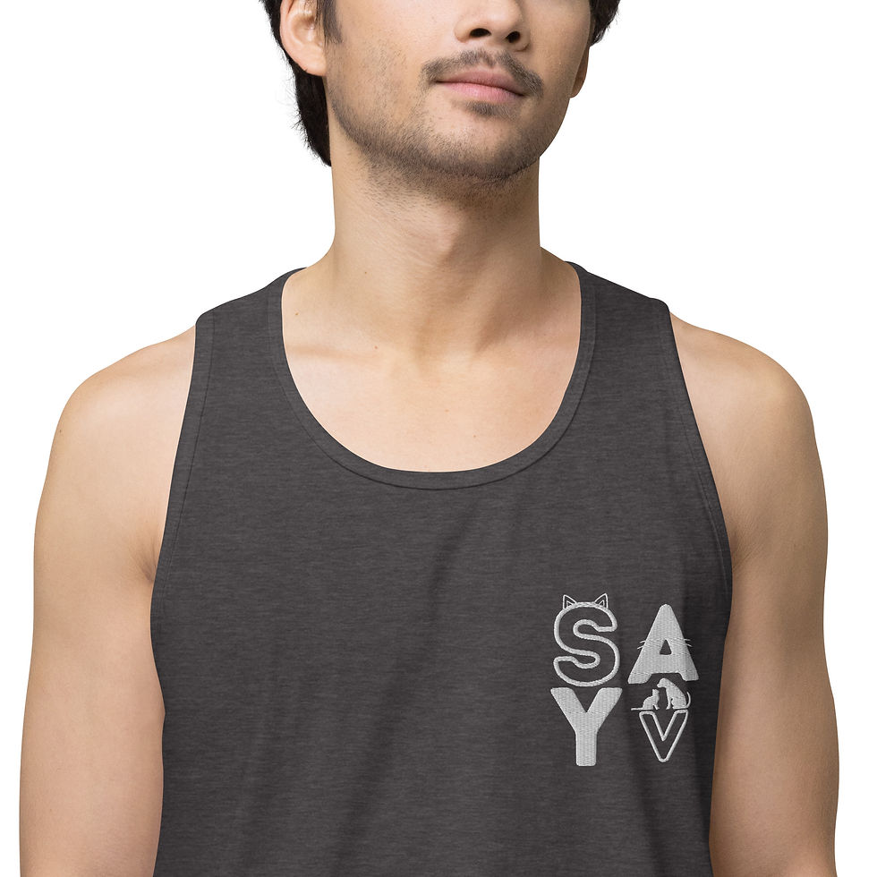 Thumbnail: S A Y v embroidered - Men’s premium tank top