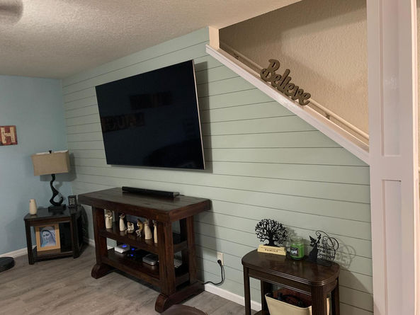 Shiplap TV wall