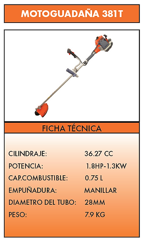 MOTOGUADAÑA 381T TIENDAS Y TALLER DE SERVICIO FYD