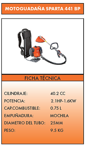 MOTOGUADAÑA SPARTA 441 BP OLEO-MAC TIENDAS FYD Y TALLER DE SERVICIO