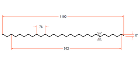 Telha Ondulada LR 17