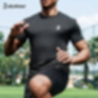 Miniatura: Camiseta esportiva masculina, camiseta de corrida de secagem rápida, camiseta d
