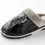 Thumbnail: PU Leather Indoor Slippers Warm Thermal Winter Fur Casual Slide Shoes