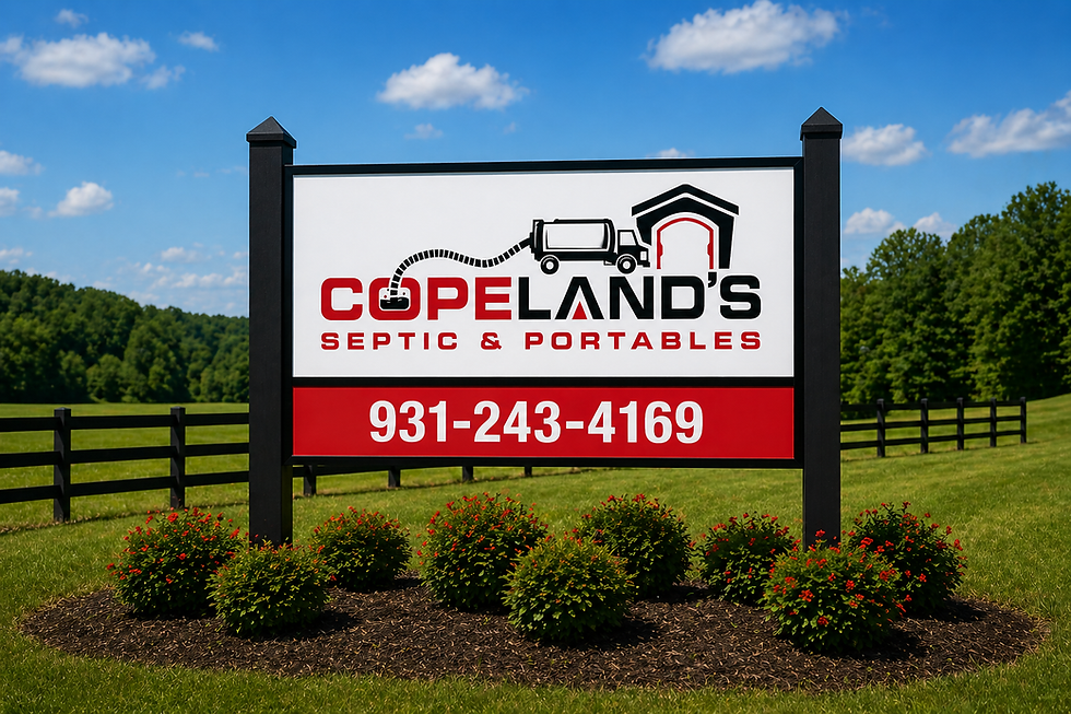 Copeland's Septic & Portables Sign