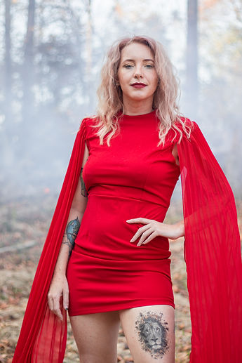 Zodiac Photoshoot Session Red Dress Leo Lion Empowerment Stunning Beautiful Strong Women Photography Photographer