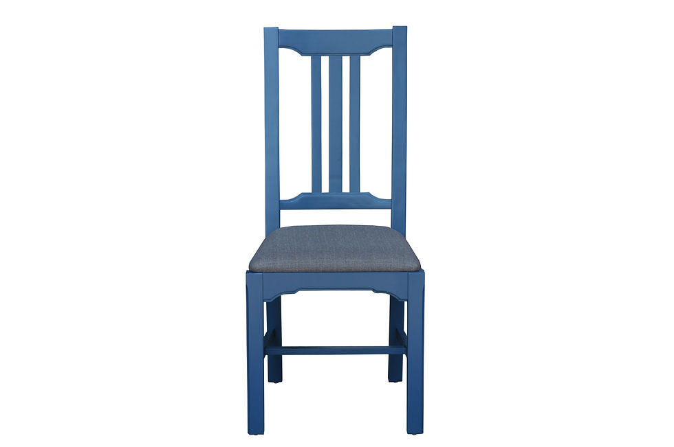 Marine Blue dining chair made of oak with contemporary design