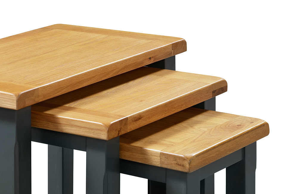 Stylish and sturdy Capri Dark Nest of Tables with modern design and robust quality.