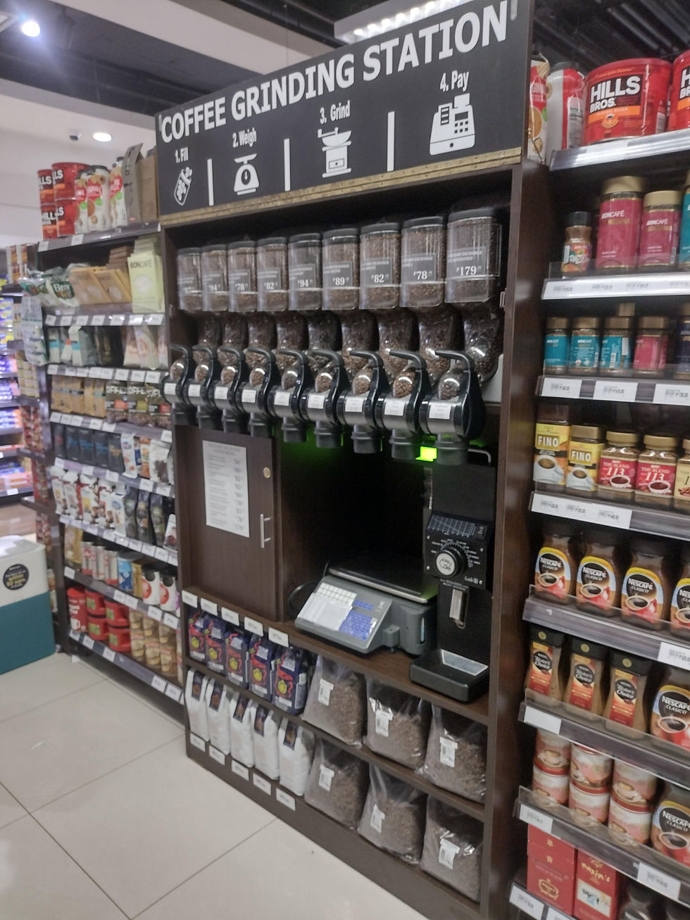 Coffee grinding station