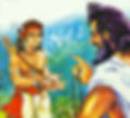 Eklavya's sacrifice of thumb of the right hand to Dronacharya as Gurudakshina.