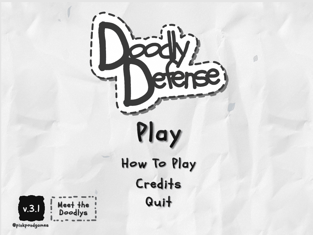 Doodly Defense main menu GIF