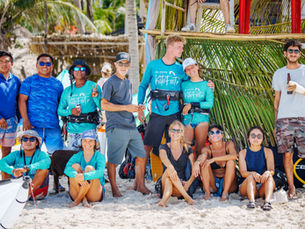 Group of people at El Cuyo Kite Fest Year 2 Day 2
