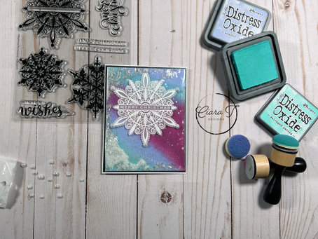 Stunning Snowflake Full Front Shaker Card | Gina K Stamptember 2021 Stamp Set