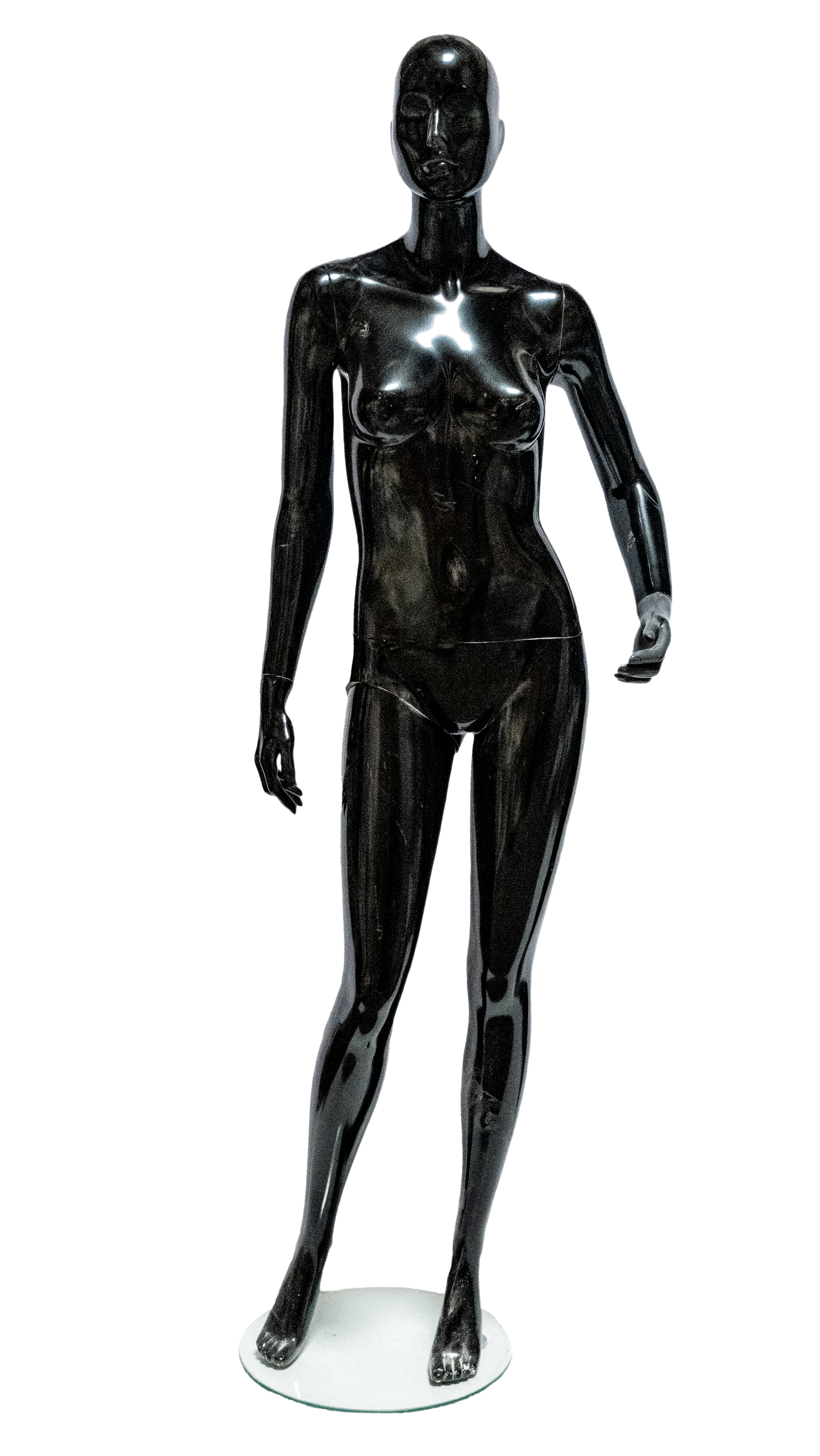 Mannequin femme noir brillant - CLINIQUE DU MANNEQUIN