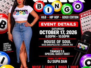CRANK BINGO | HIP HOP + R&B + GOGO EDITION