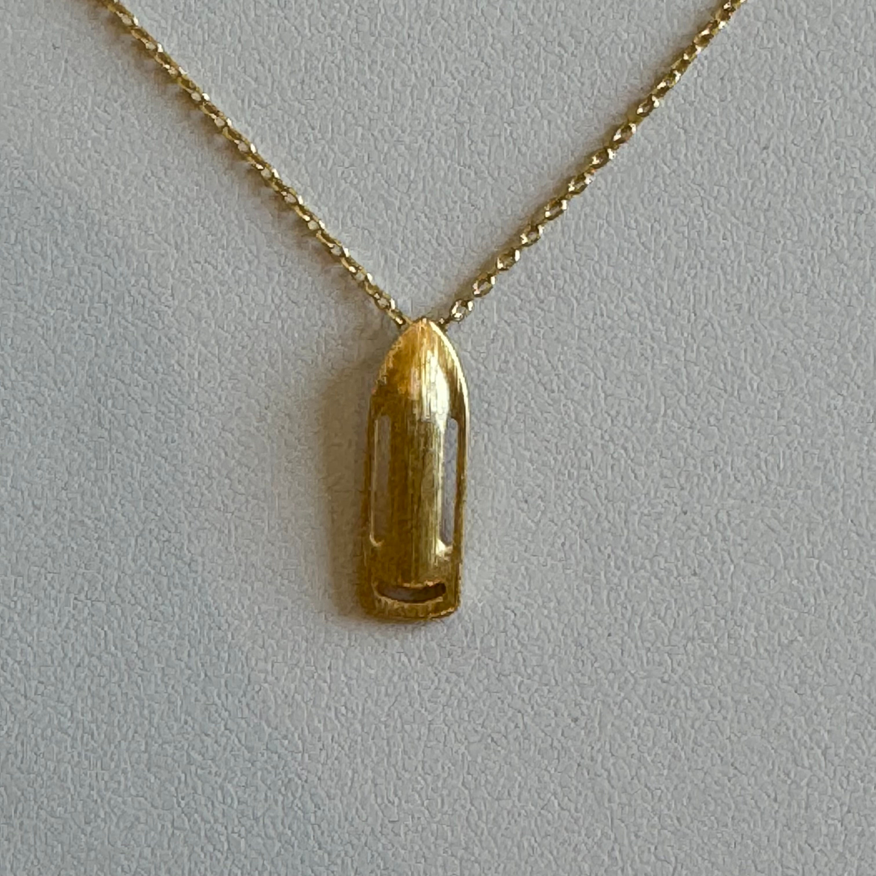 14Karat Gold Plated Buoy Necklace