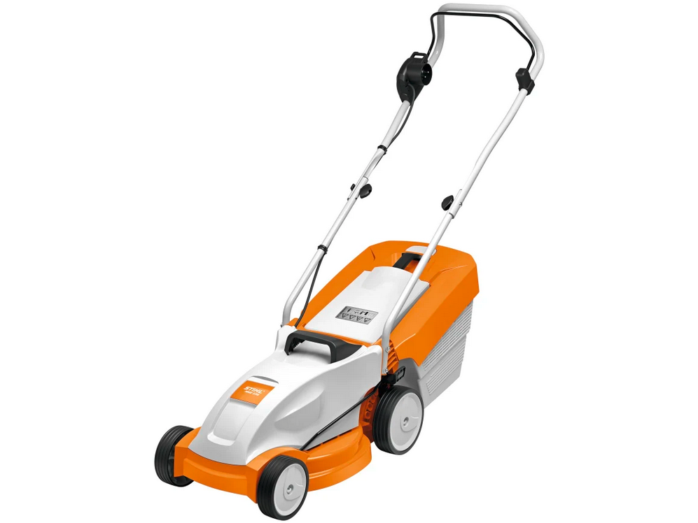 Akku-Rasenmäher weiß-orange