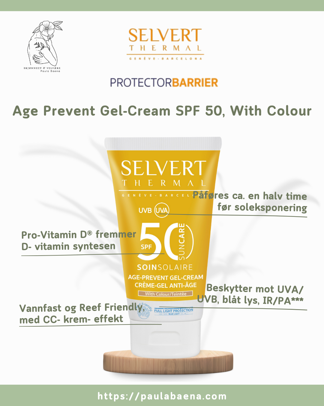 Age Prevent Gel- Cream, SPF 50 With Colour, 318209