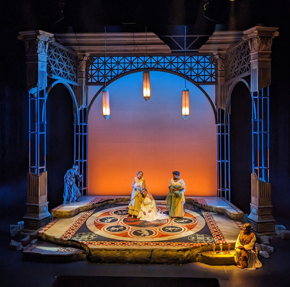 Lucretia with her attendants Lucia and Bianca