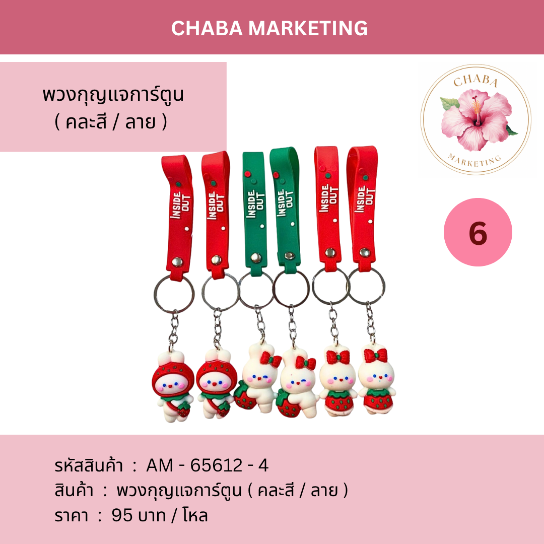 พวงกุญแจการ์ตูน (คละสี คละลาย) (6)