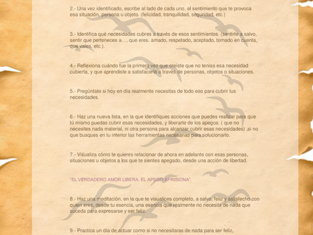 LIBERARSE DE LOS APEGOS