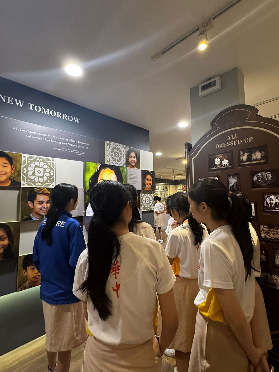 Students reading about the history of the Eurasian community. Publications Society/Glynnis