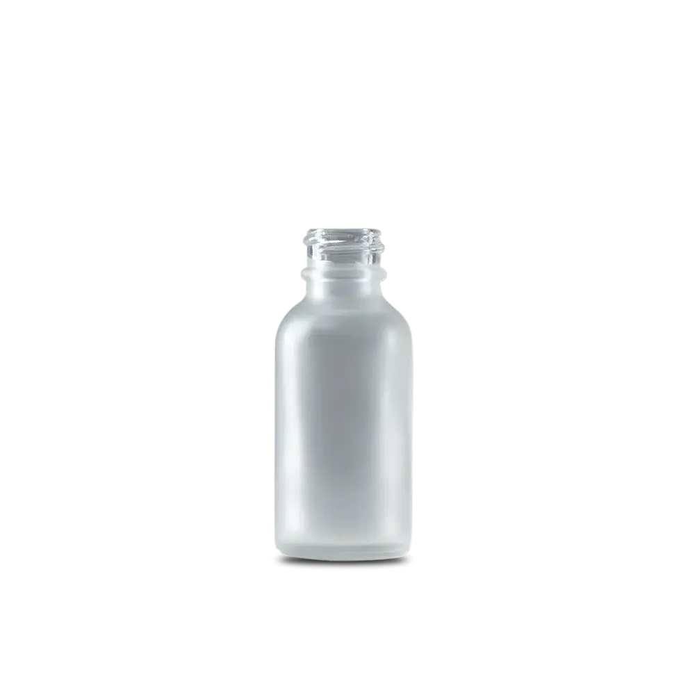 1 OZ GLASS BOSTON ROUND BOTTLE 18-400 NECK FINISH