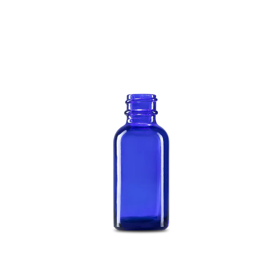 Thumbnail: 1 OZ GLASS BOSTON ROUND BOTTLE 18-400 NECK FINISH