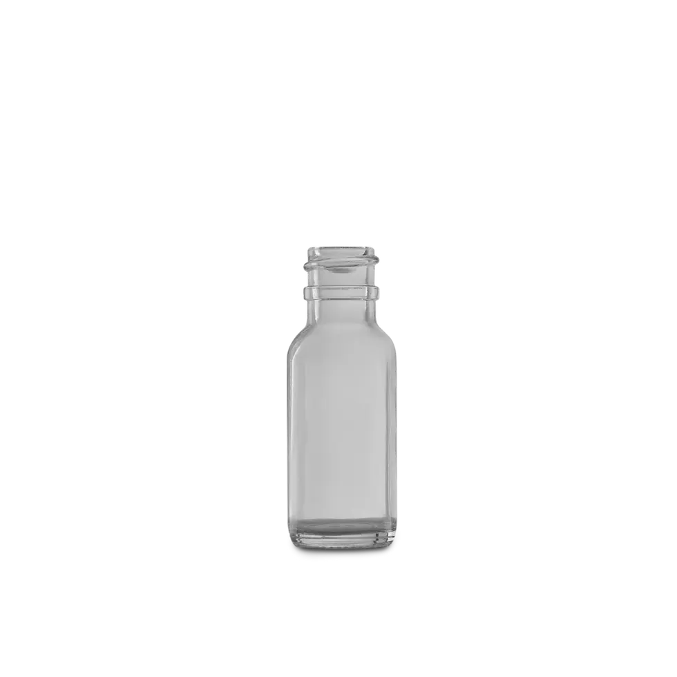 0.5 OZ GLASS BOSTON ROUND BOTTLE 18-400 NECK FINISH