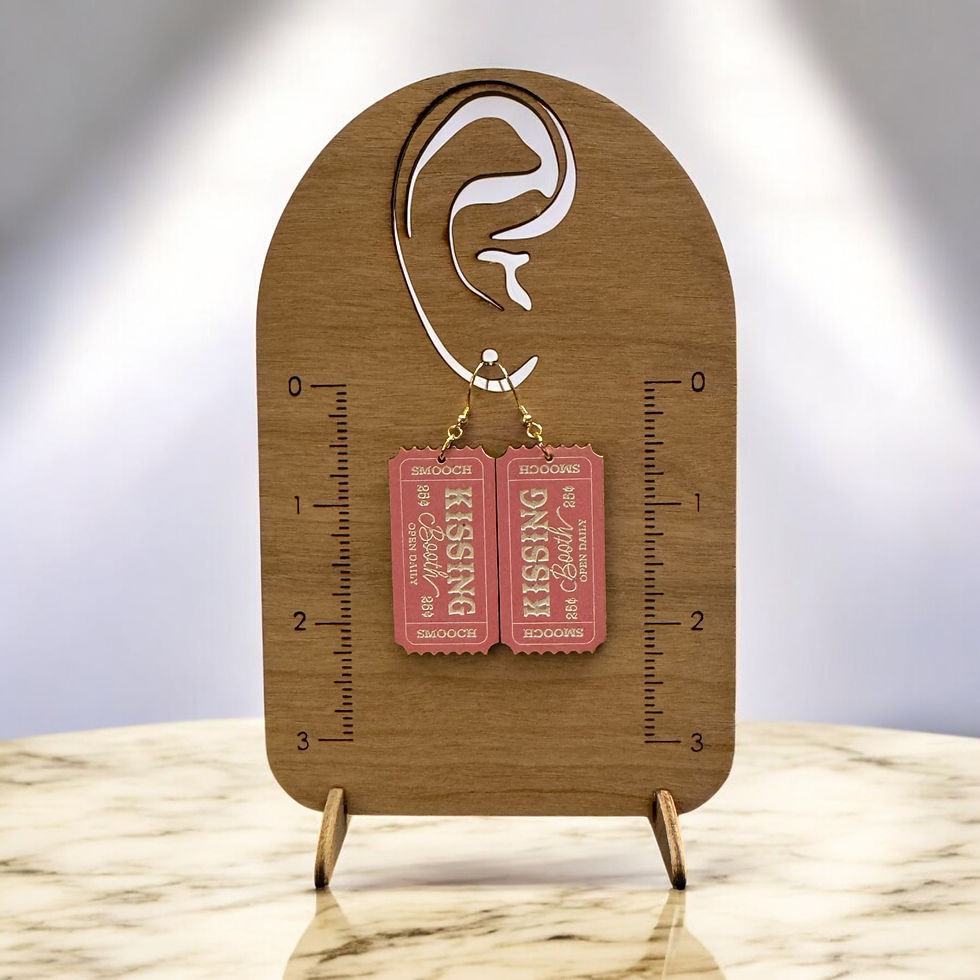 Thumbnail: Valentine Kissing Booth or License Plate earrings