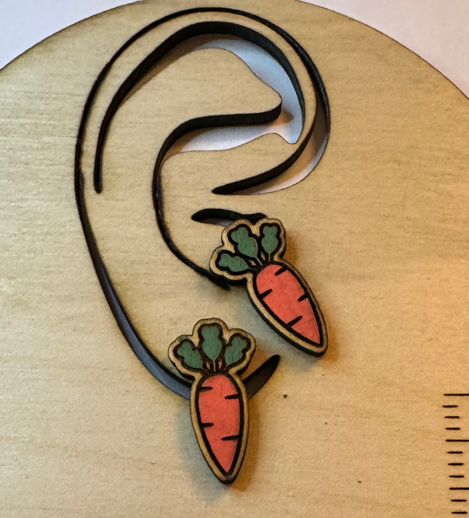 Carrot earring studs