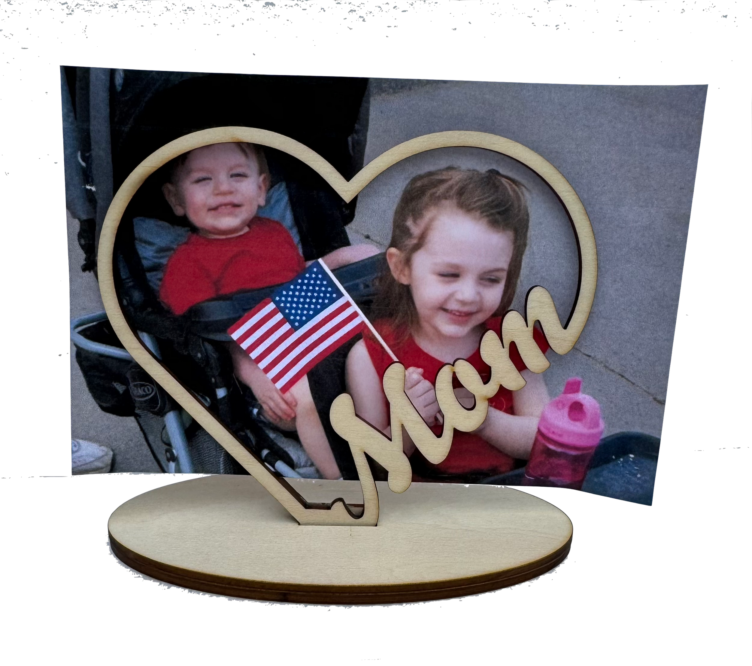 Mom heart photo frame