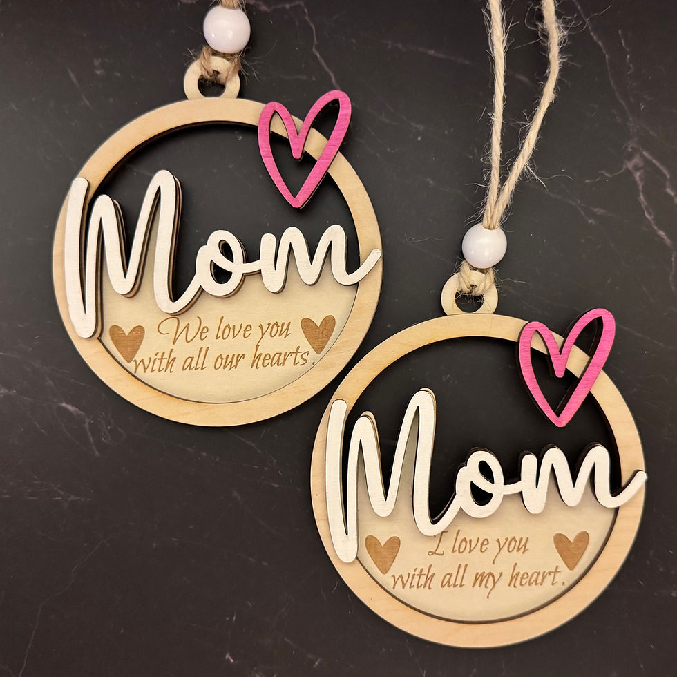 Thumbnail: Mom car charm ornaments