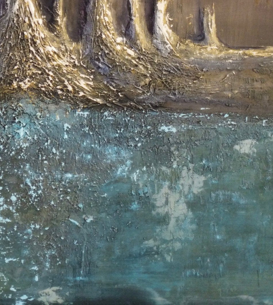 Thumbnail: Pastures of Life - Detail view of Original Oil Painting by Bella Christelle Duvenhage