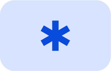 Bright cyan sparkle graphic used in section background