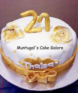 21st Birthday Quilted Cake - 25 cm
