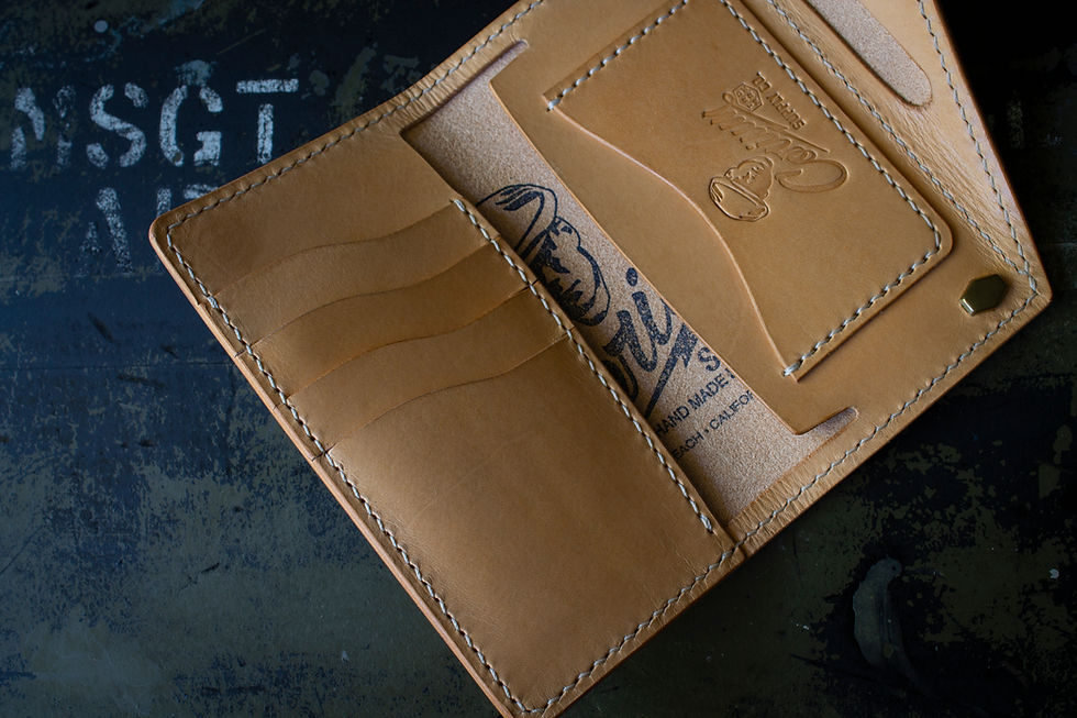 Thumbnail: Bobber Wallet - Natural Dollaro and Buttero veg tan