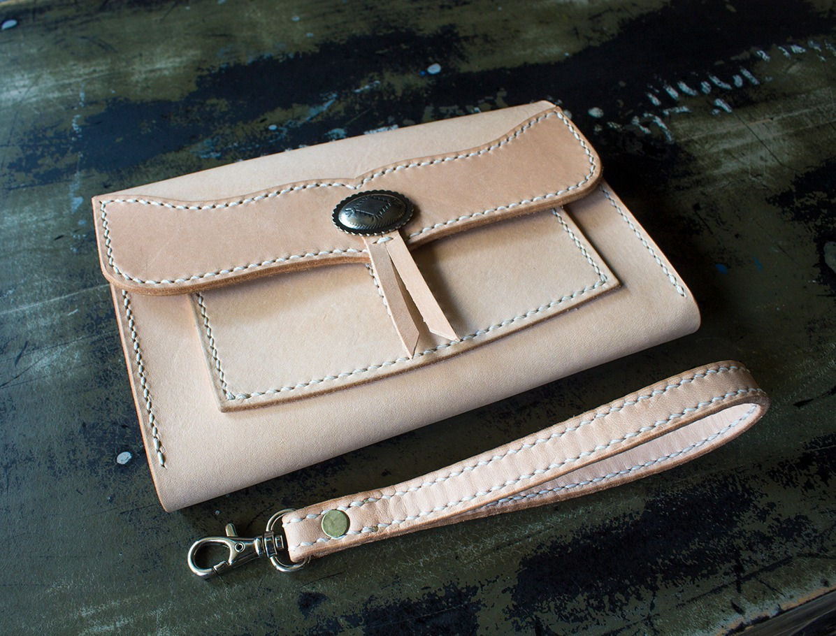 Cowgirl Clutch - Natural veg tan