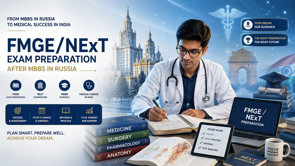 FMGE/NExT Exam Preparation After MBBS in Russia: Complete Guide for Indian Students