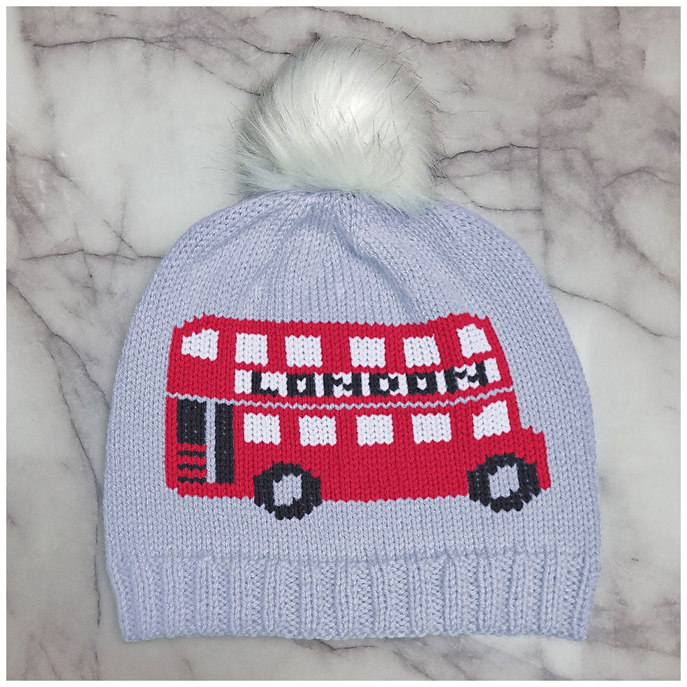Thumbnail: Instarsia - Base Pattern -DK Adult Beanie Hat