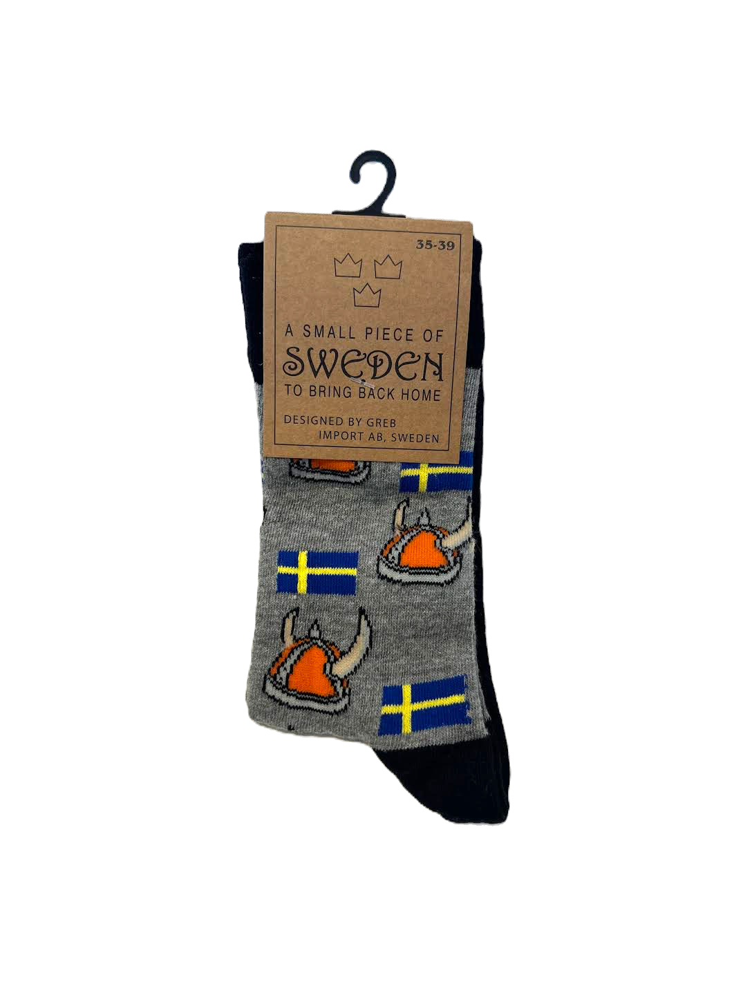 VIking Helmet and Sweden Flag Socks
