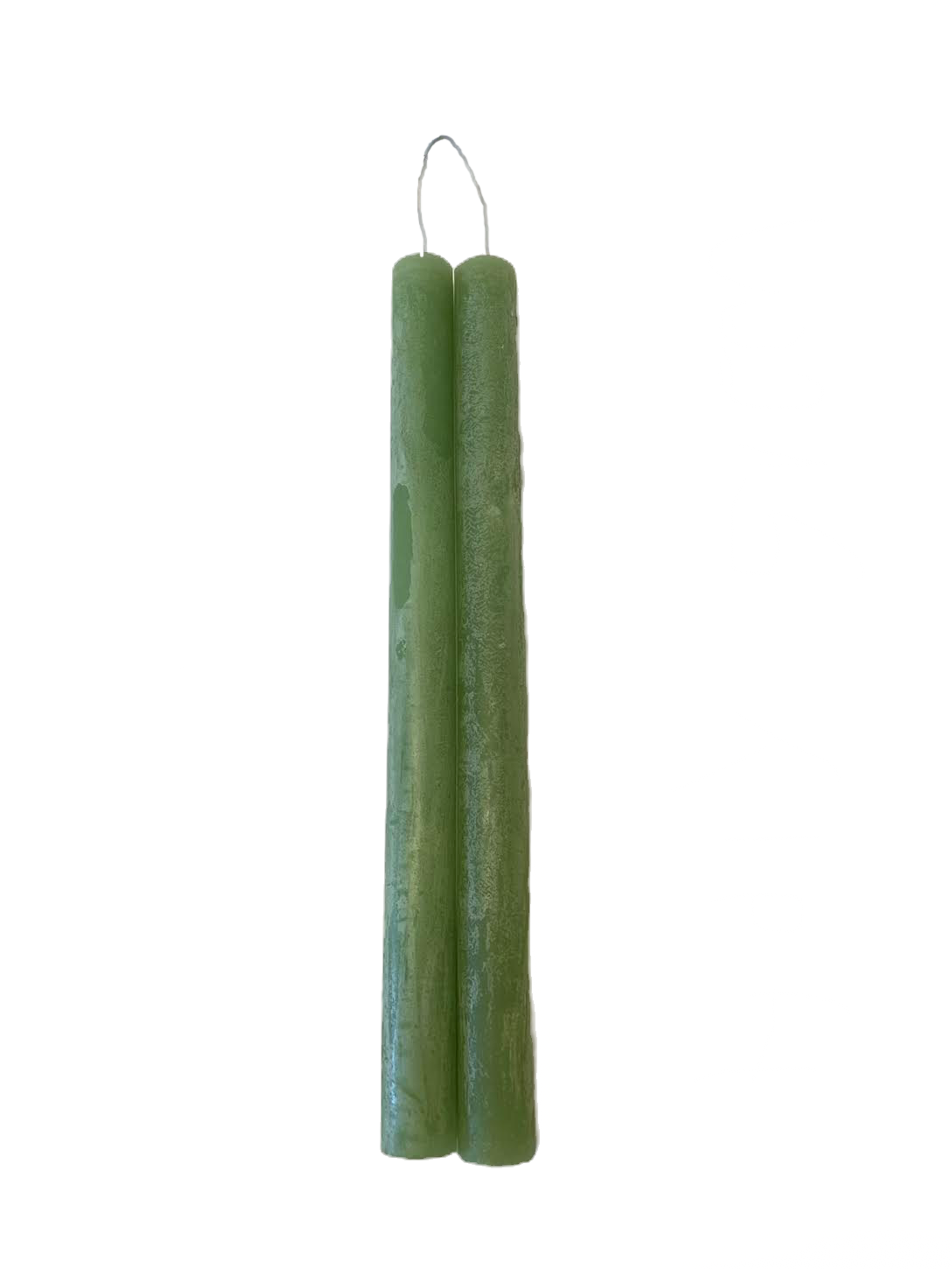 Holly Green Taper Candles